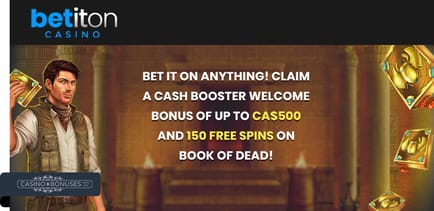 Book of dead welcome bonus at Betiton